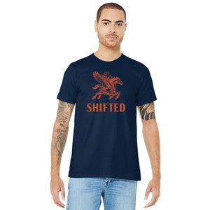 Short Sleeve T-Shirt | Navy & Orange