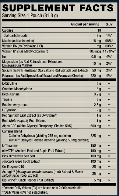 Maximum Pre Workout Single Serve Packs