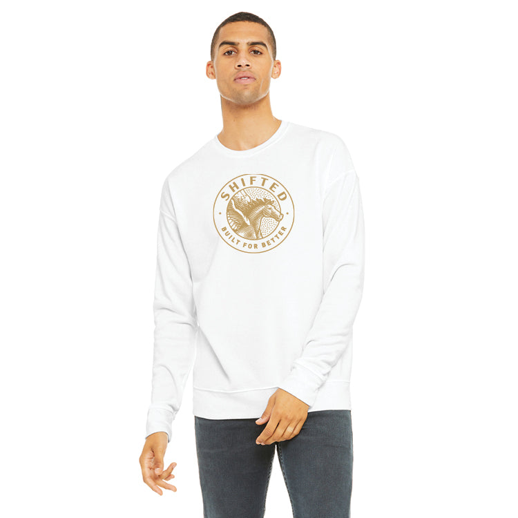 Crewneck Sweatshirt | White & Gold