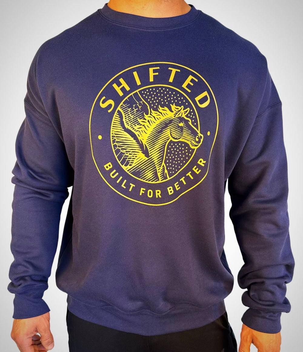 Crewneck Sweatshirt | Navy & Gold